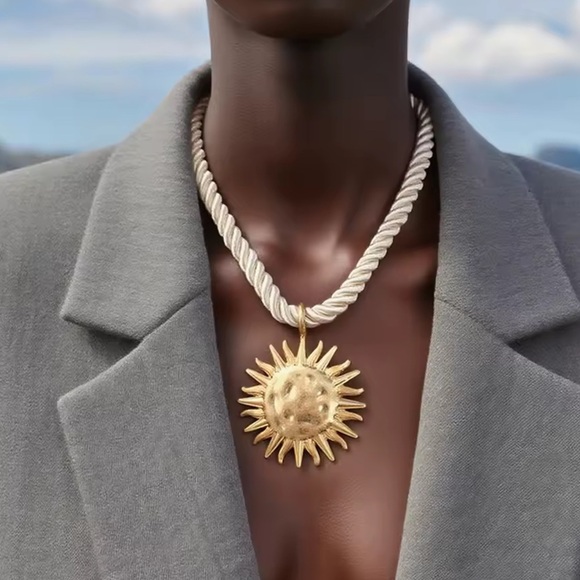 Zara Sun Gold Necklace - Picture 7 of 11